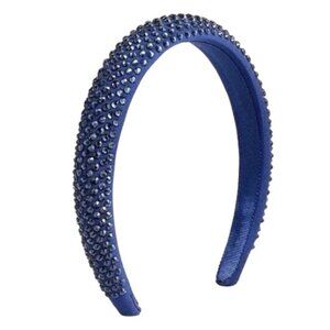 Brand New J. Crew Rhinestone-studded headband Stunning Blue One Size